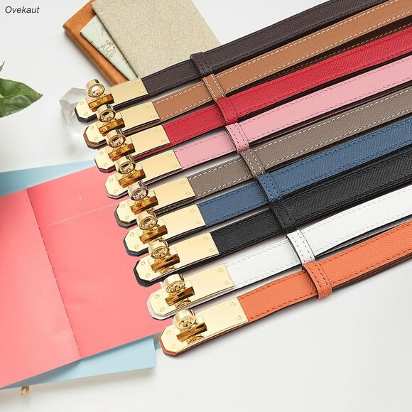 Women Leather Skinny Belt Adjustable Waistband for Dresses Jeans Coats - Picture 6 of 6